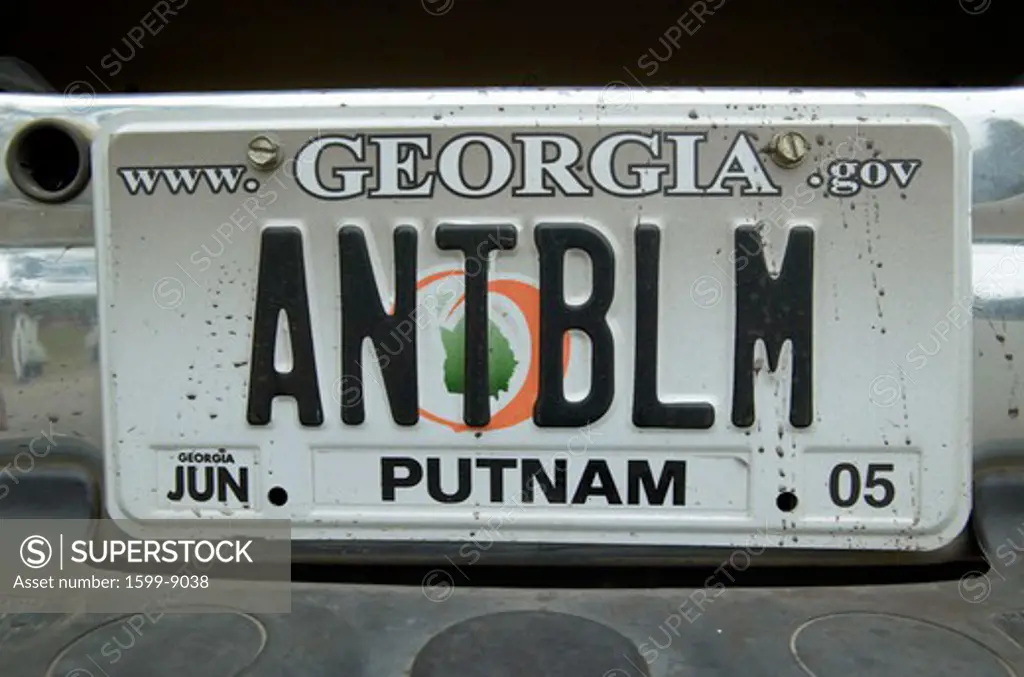 Vanity License Plate - Georgia