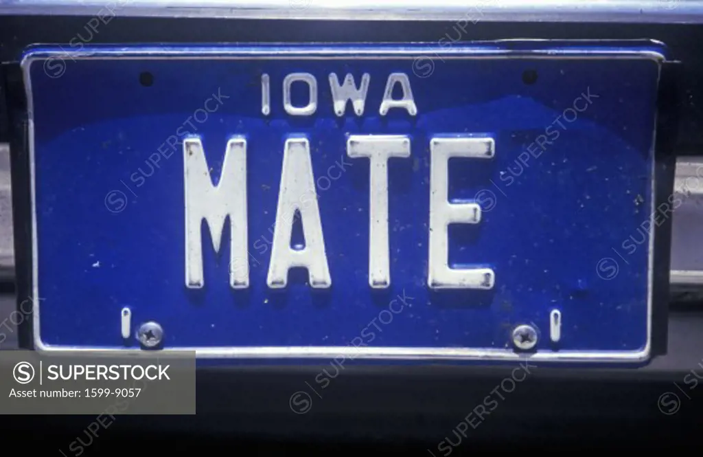 Vanity License Plate - Iowa
