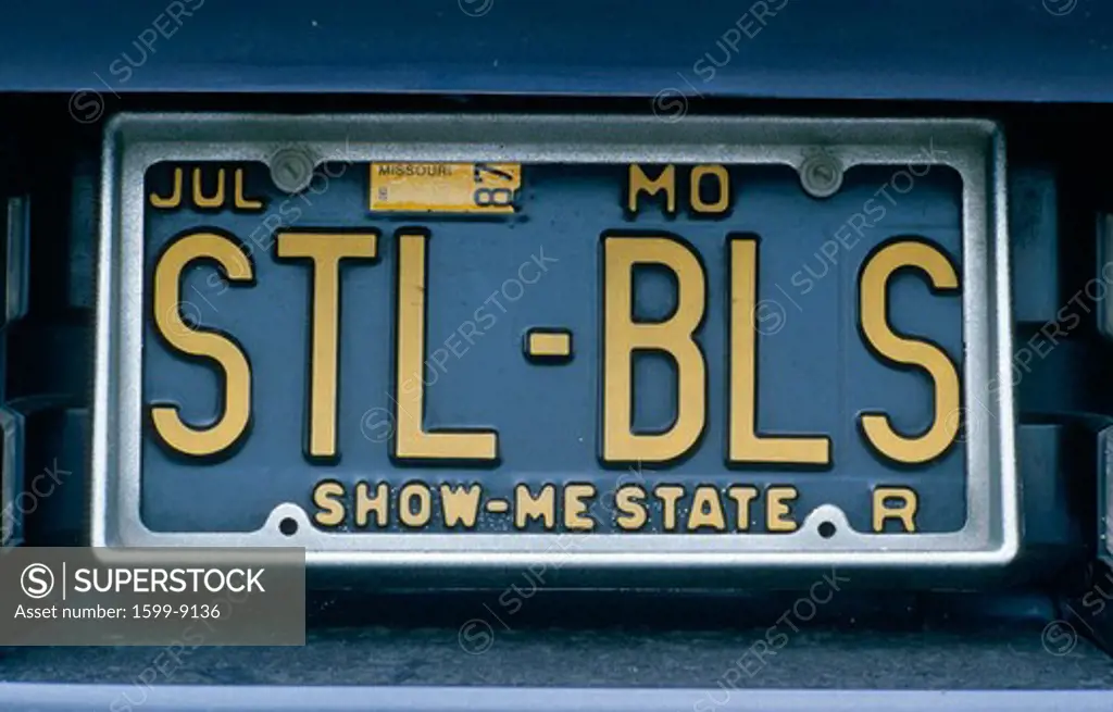 Vanity License Plate - Missouri