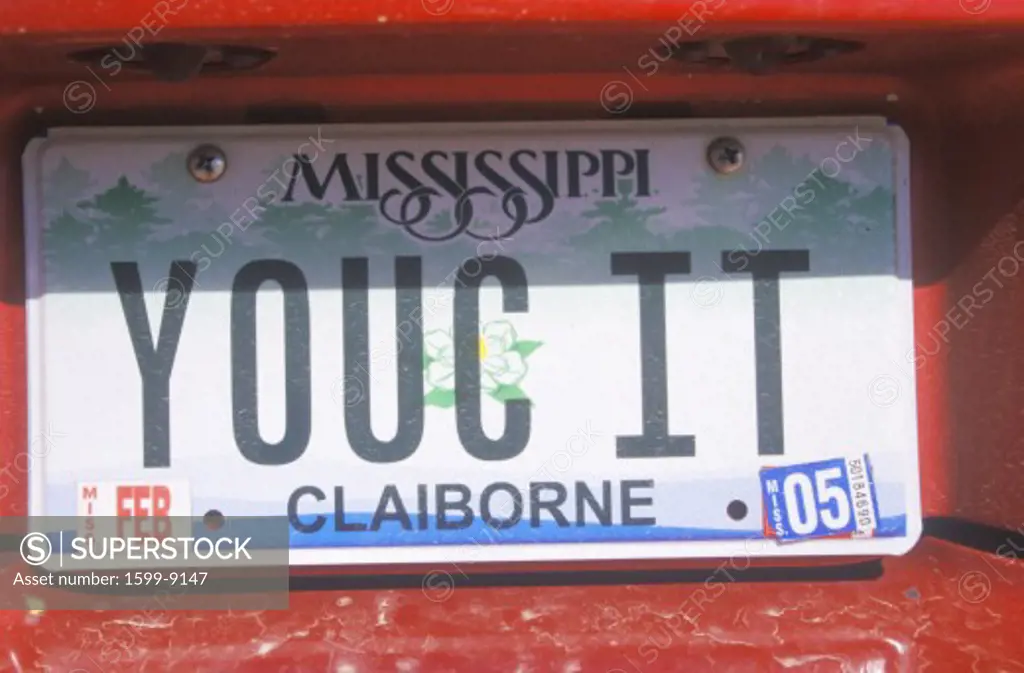 Vanity License Plate - Mississippi