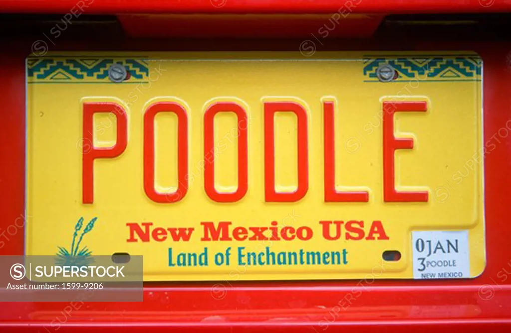 Vanity License Plate - New Mexico