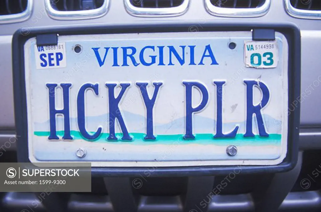 Vanity License Plate - Virginia