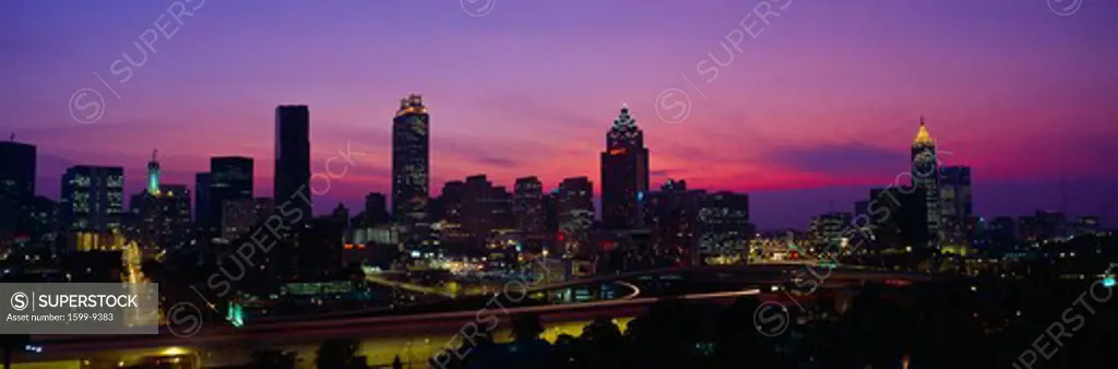 Atlanta Skyline, I-20, Georgia