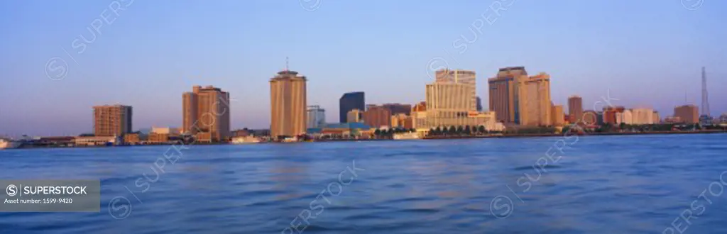 New Orleans Skyline From Algiers Point, Sunrise, Louisiana