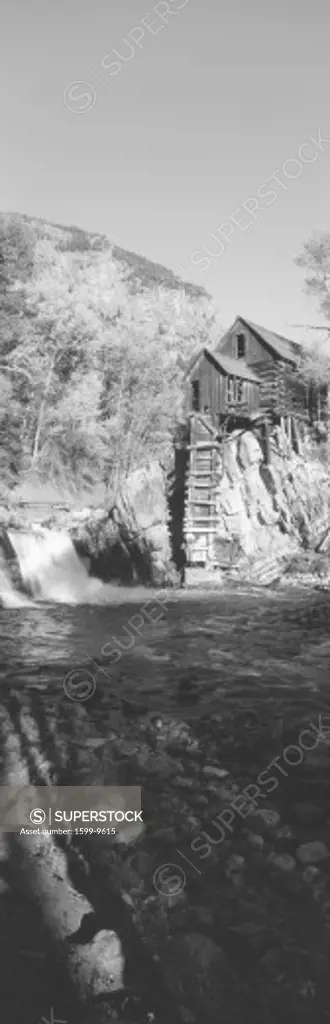The River Mill at Crystal River Valley, Colorado; grayscale