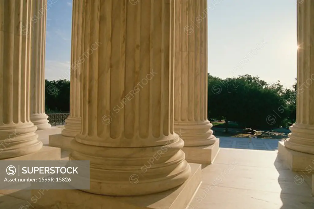 Base of columns at US Supreme Court building