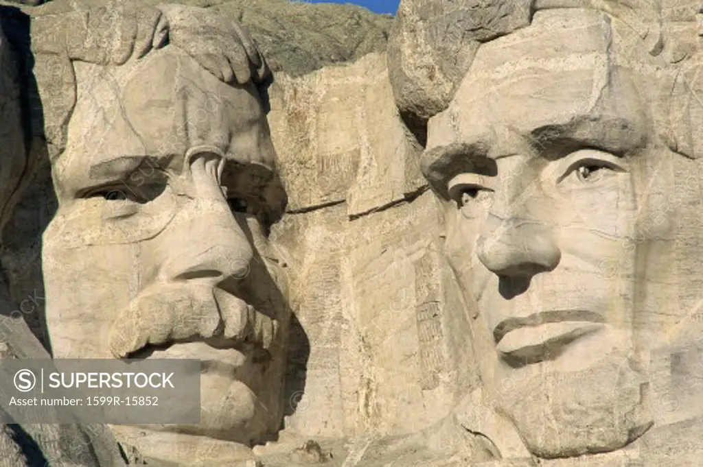 Theodore Roosevelt and Abraham Lincoln on Mount Rushmore