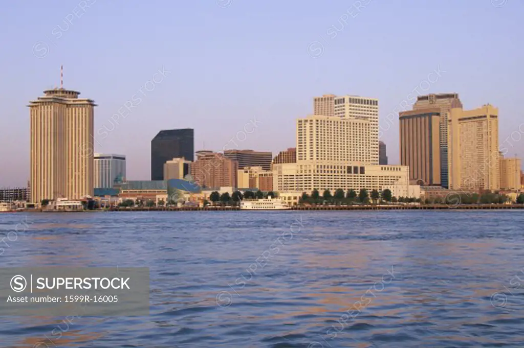 New Orleans skyline, seen from the Mississippi River