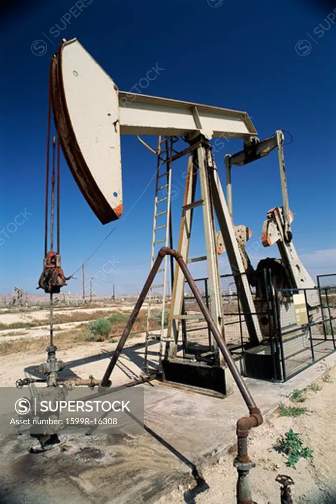 Pump jack at oil well