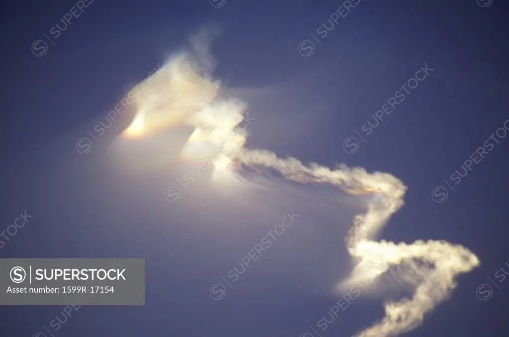 Rocket Vapor In Sky, Vandenberg Air Force Base, California