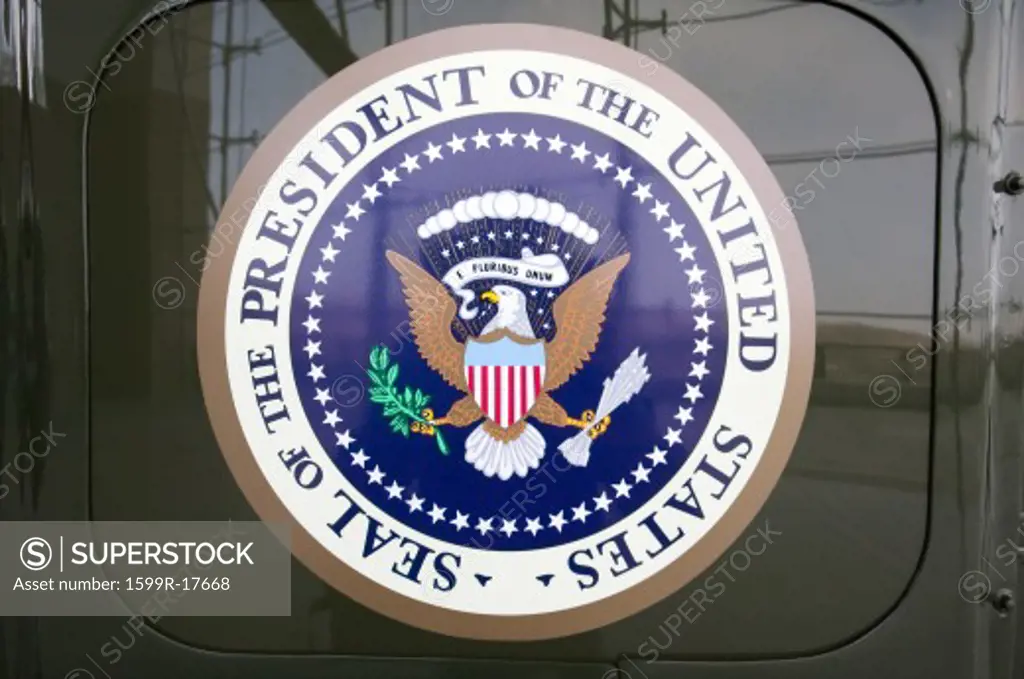 Seal of the President of the United States on display at the Ronald Reagan Presidential Library and Museum, Simi Valley, CA