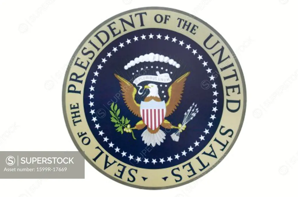 Seal of the President of the United States on display at the Ronald Reagan Presidential Library and Museum, Simi Valley, CA