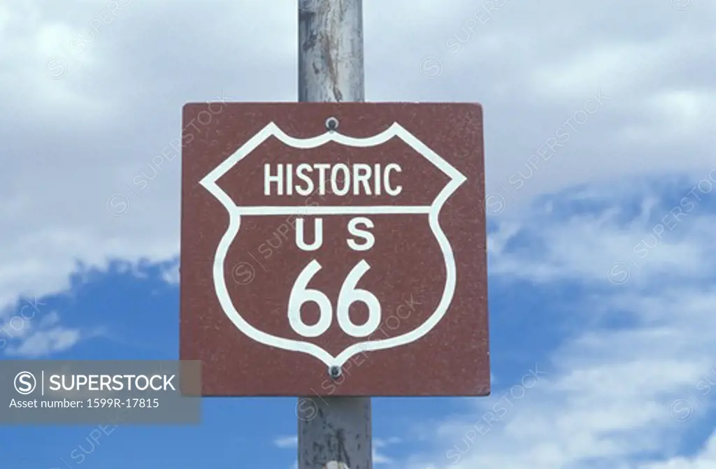 A historic route 66 sign