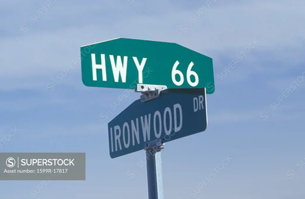A highway 66 sign
