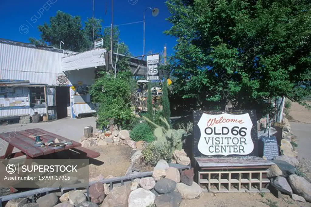 A sign that reads Welcome Old 66 Visitor Center