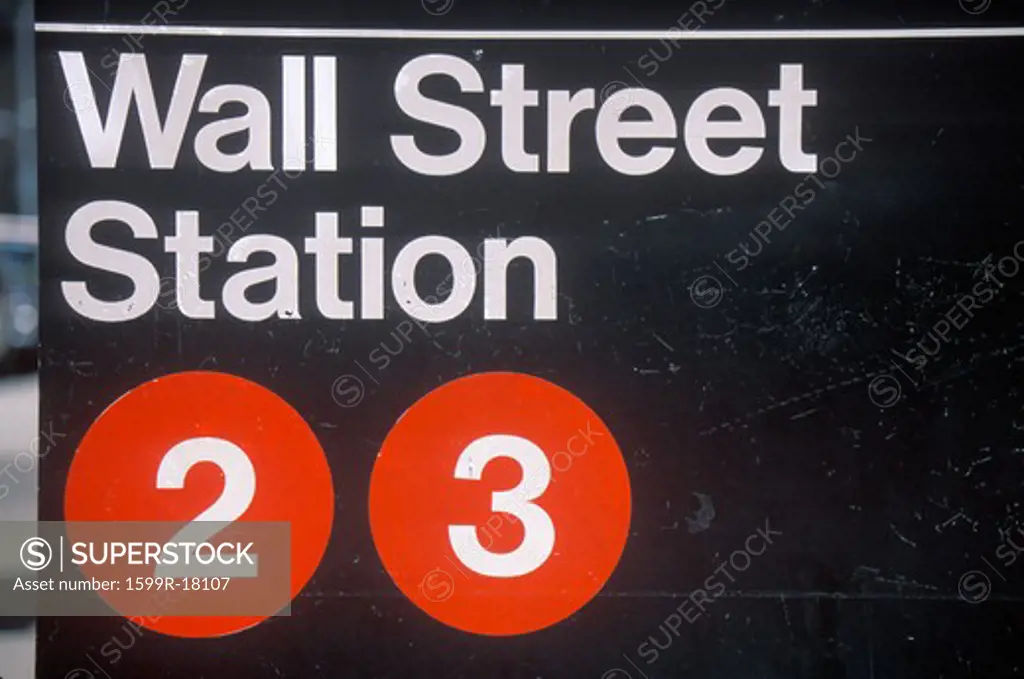 A sign that reads Wall Street Station