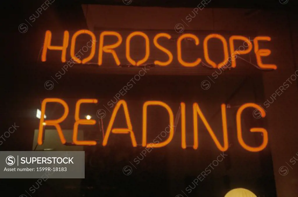 Neon Horoscope Reading sign in Los Angeles, CA