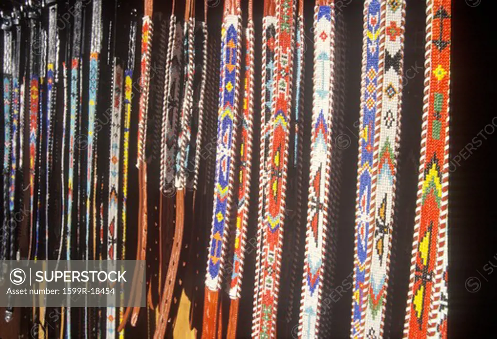 Colorful Native American beaded belts
