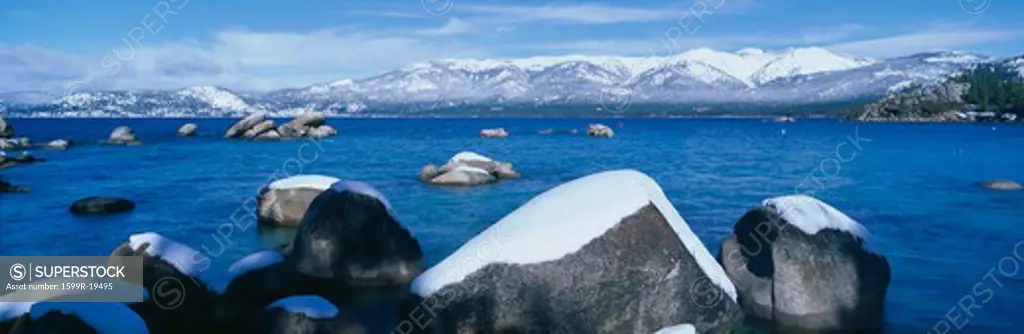 Lake Tahoe in winter, California
