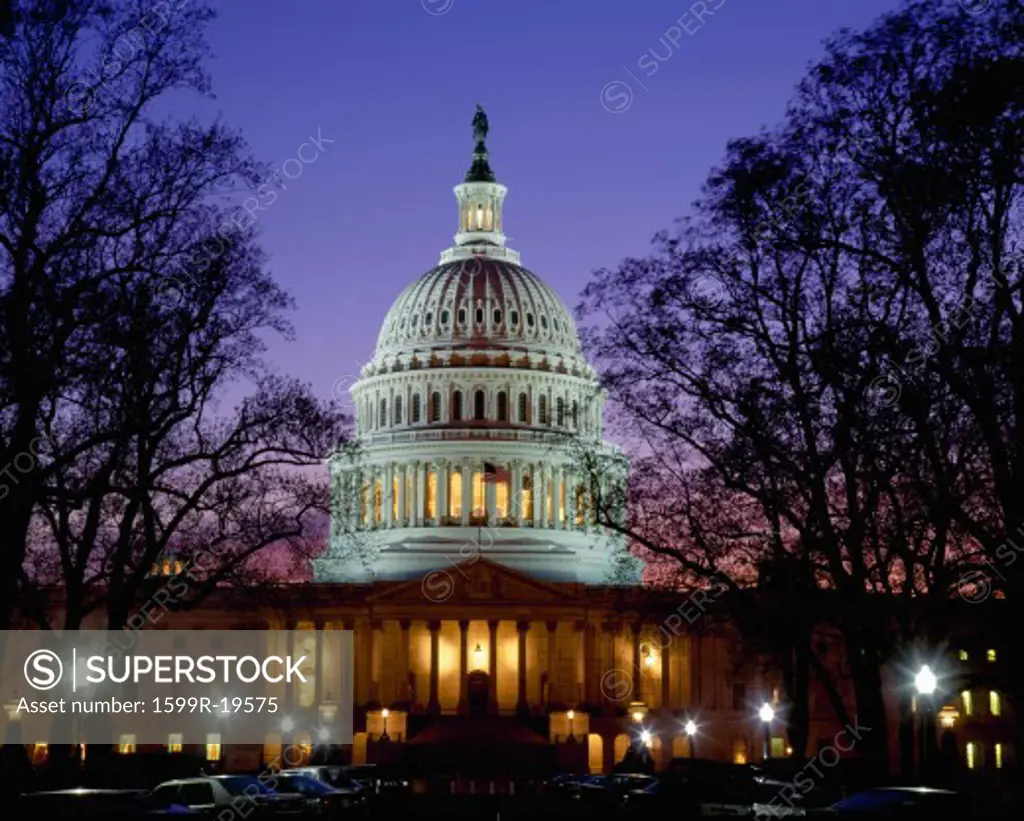 US Capitol at dusk, Washington DC