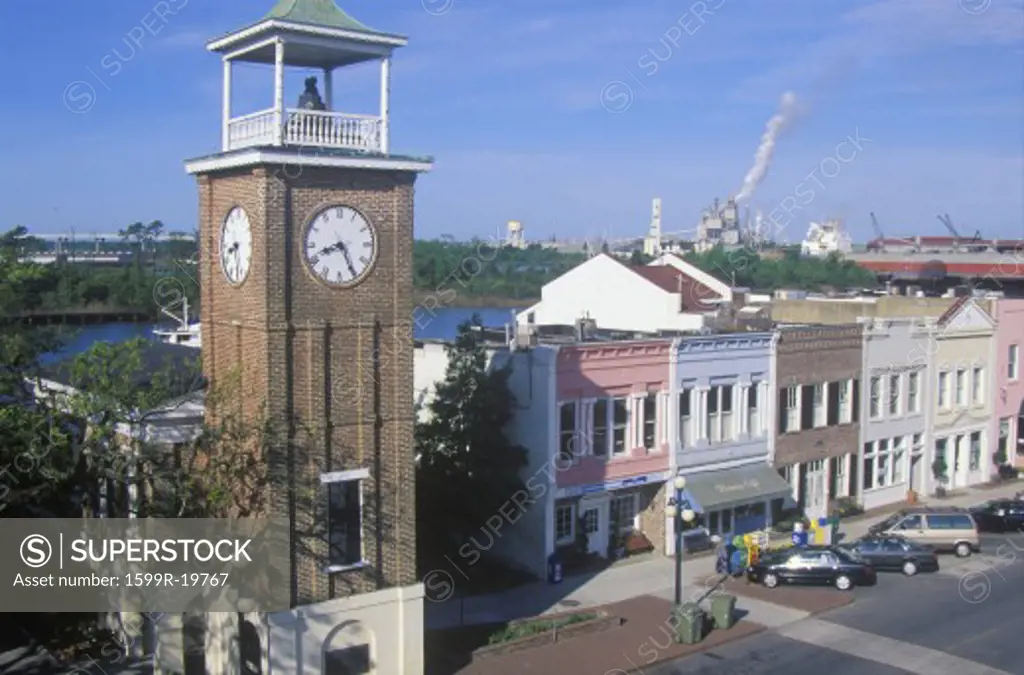 The Belltower and historic waterfront stores, Georgetown, SC