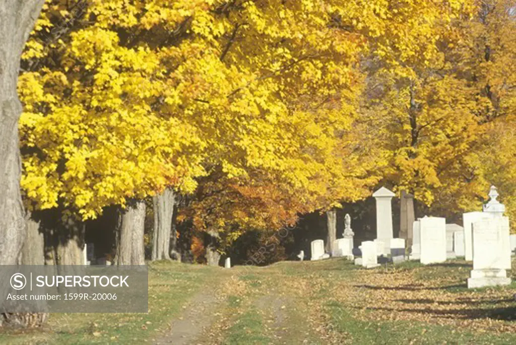 Cemetery in autumn, VT