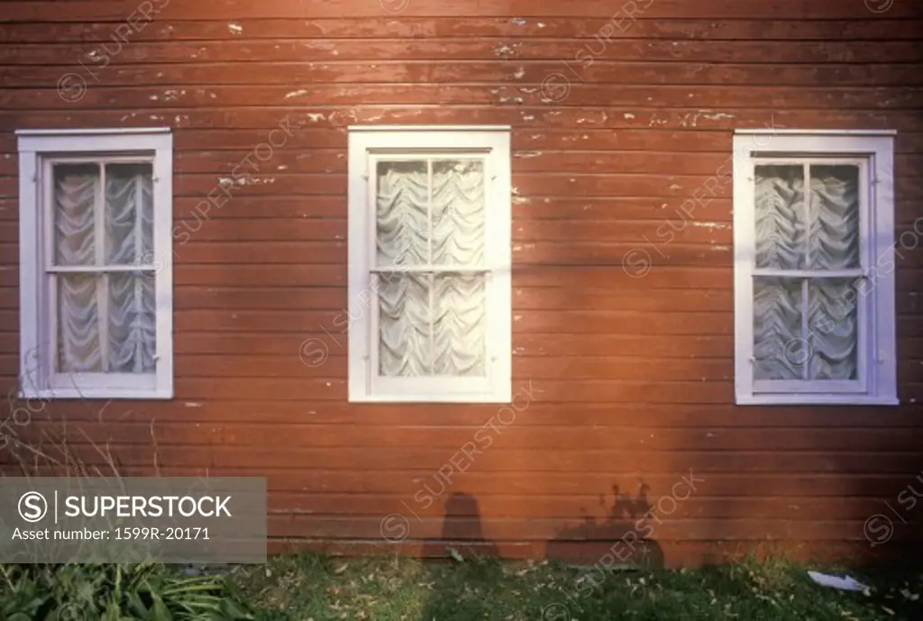 Front windows of house,  New England