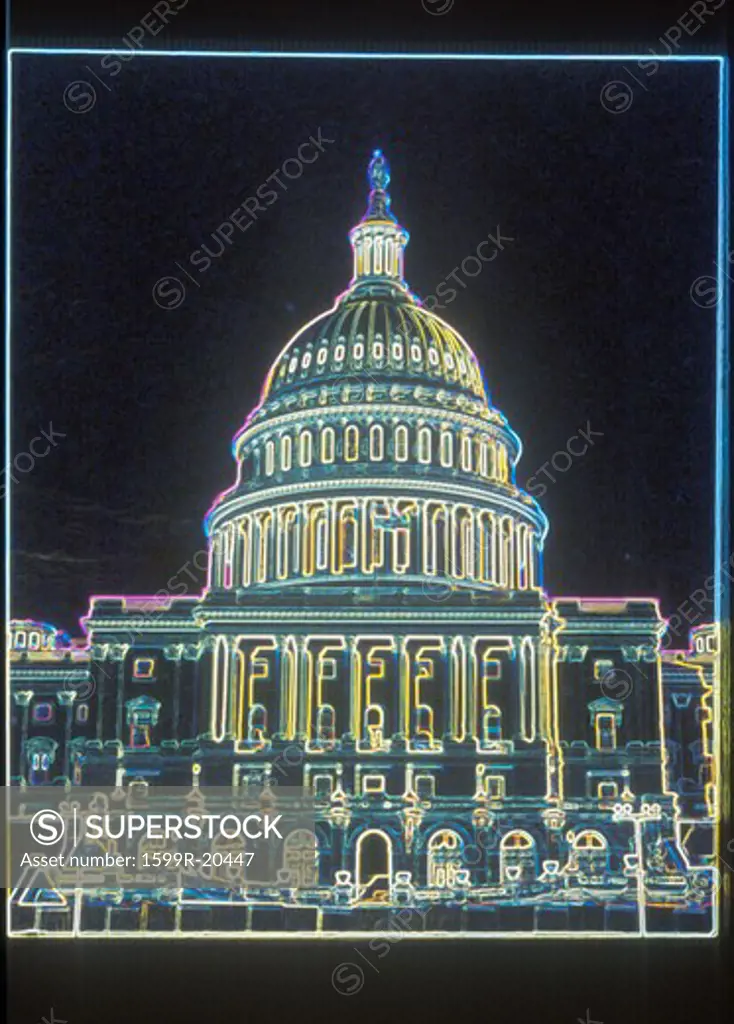 Digital Image of the United States Capitol Building, Washington, D.C.