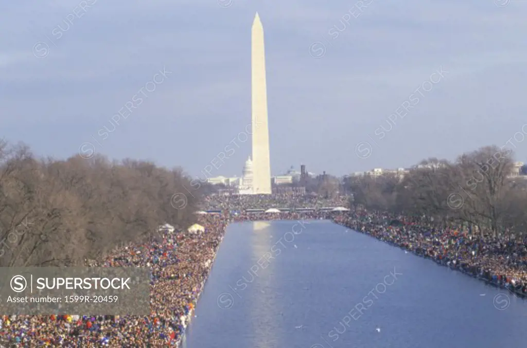 Crowd at President Clinton's Inauguration, The Washington National Monument, Washington, D.C.