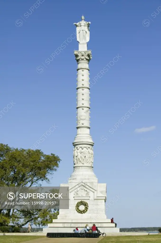 Yorktown Victory Monument in Colonial National Historical Park, Historical Triangle, Virginia.  The statue was commissioned by the U.S. Congress to commemorate the Yorktown Victory in 1781 that ended the American Revolutionary War.