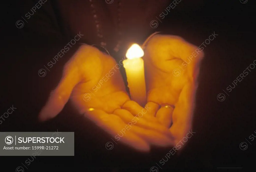 Hands Holding Candle, Women for Ending Bosnian War