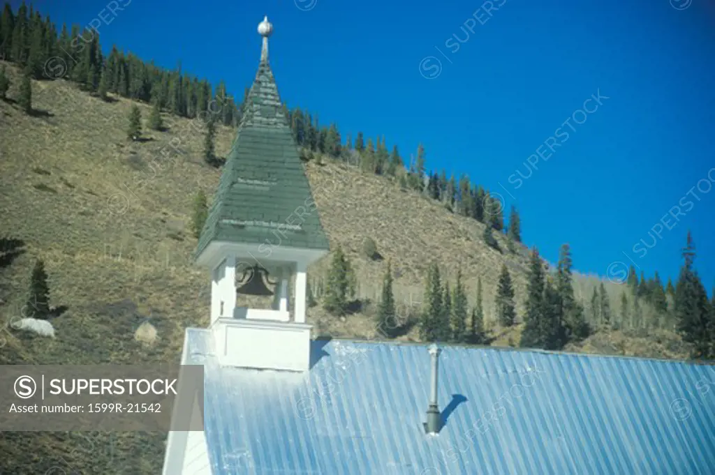 West Church with a tin roof in Red Cliff Colorado