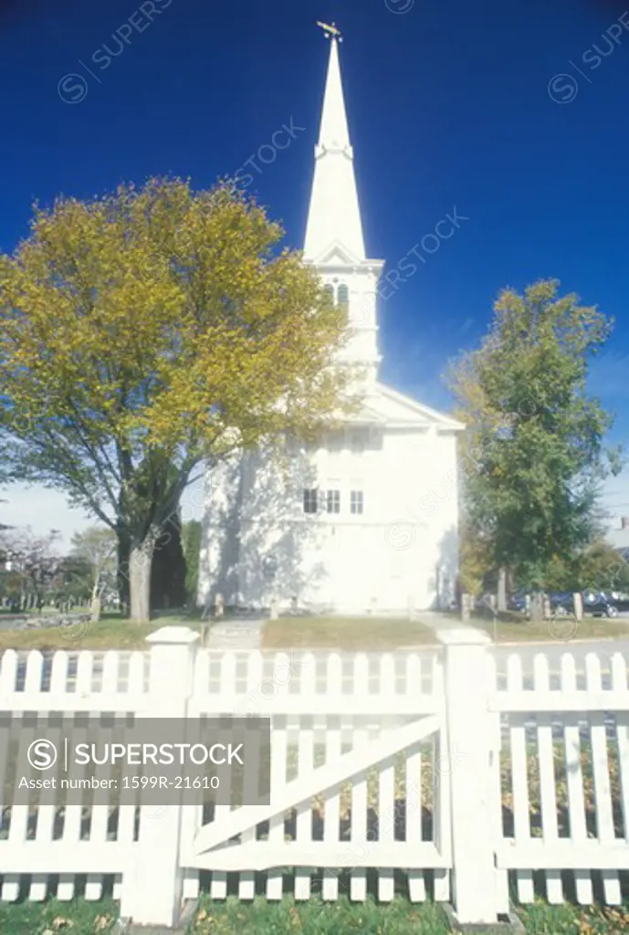 A church and cemetery in Little Compton Rhode Island