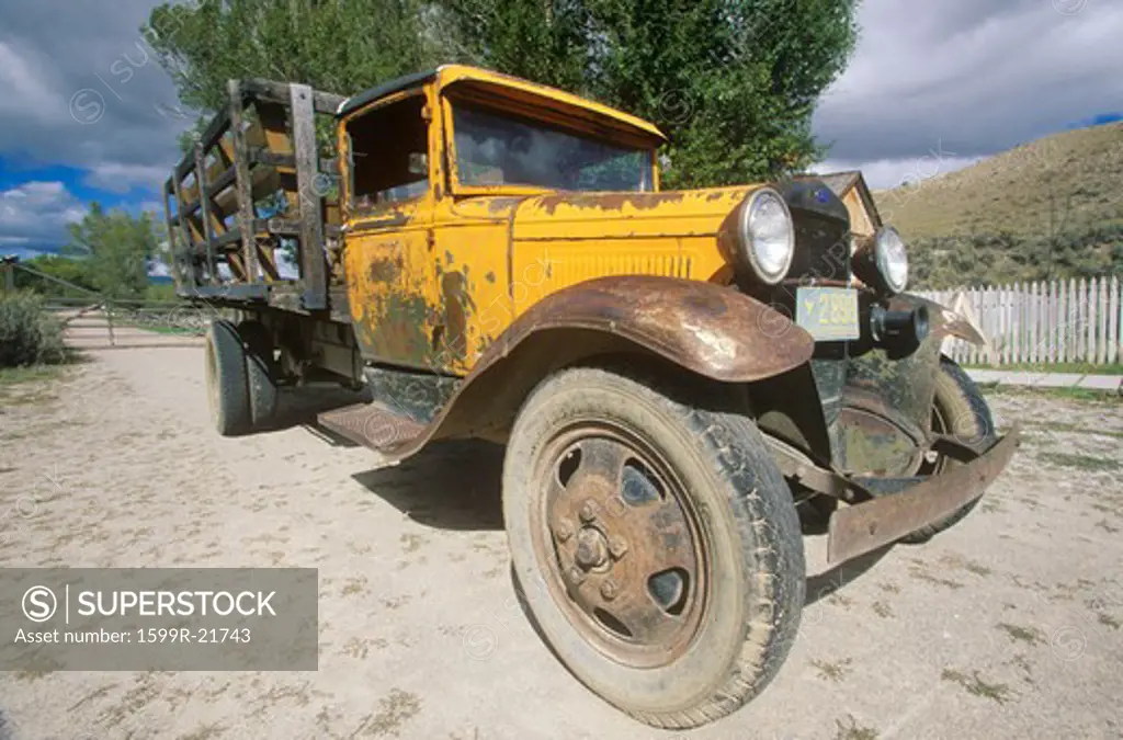 A antique Ford truck in Bannack, Montana