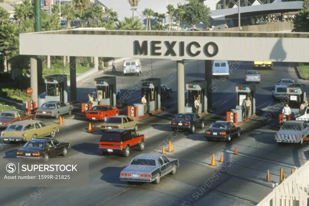The San Diego and Tijuana Mexico border station