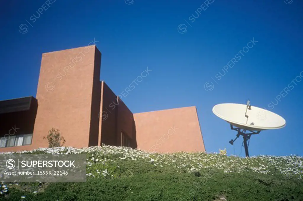 Satellite dish at Malibu in the Santa Monica Mountains, CA