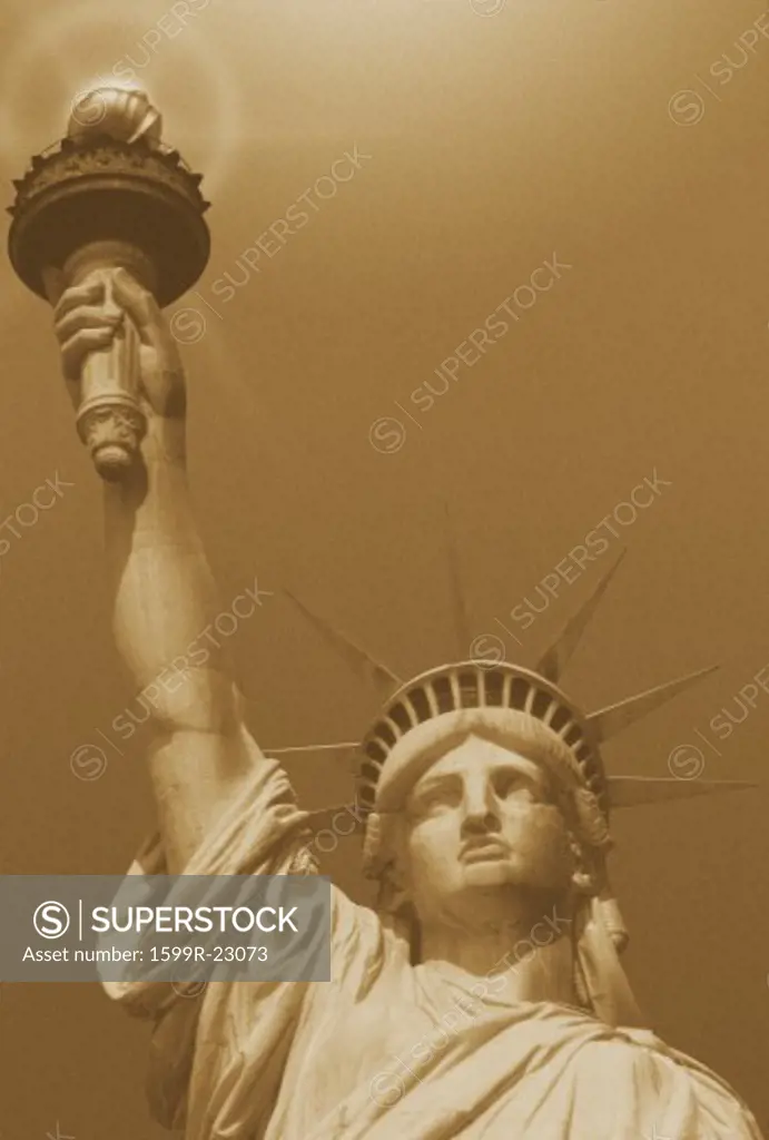 Statue of Liberty sepia toned