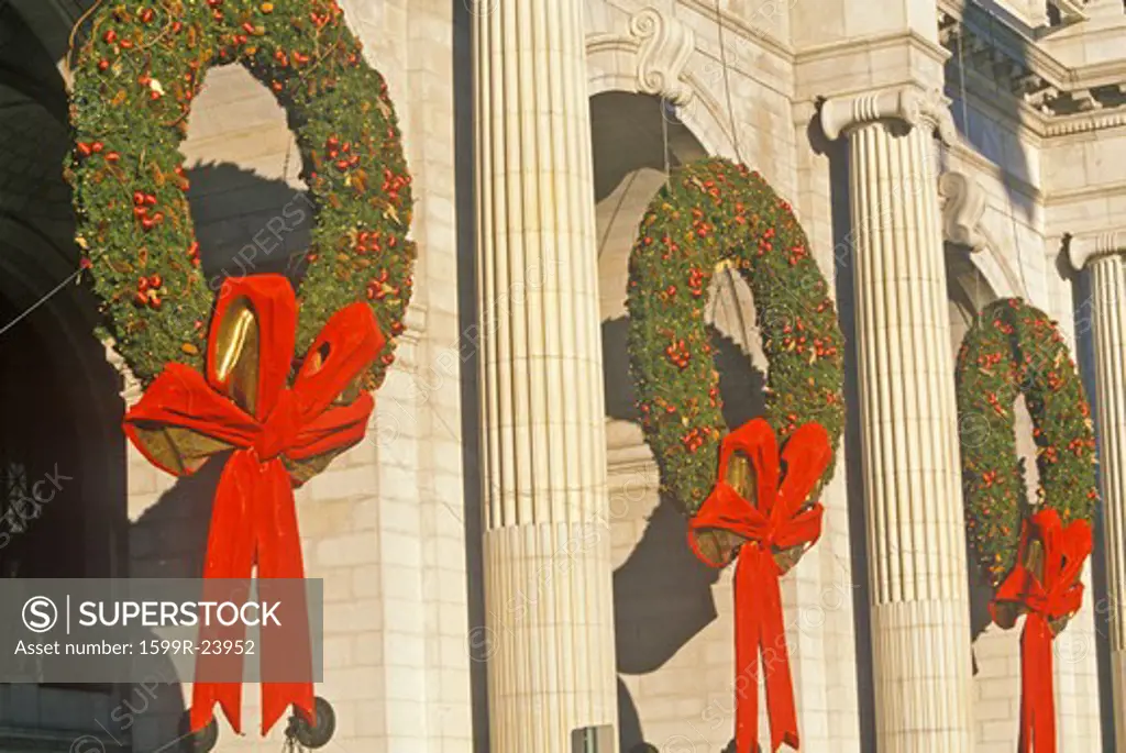 Christmas Wreaths at Union Station, Washington, DC