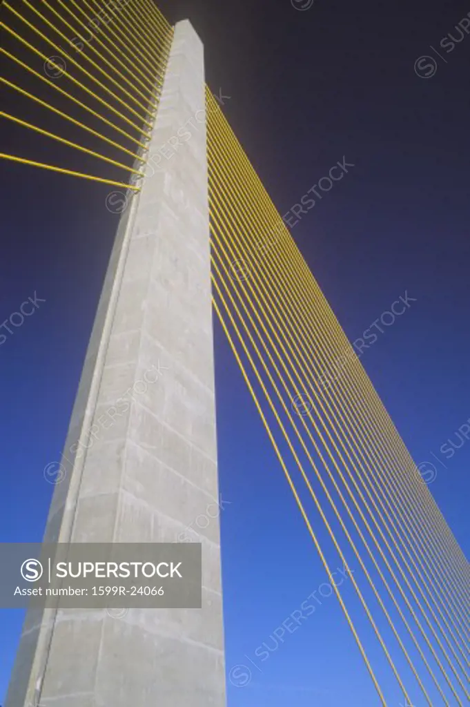 Tampa Sunshine Skyway Bridge, world's longest cable-stayed concrete bridge, Tampa Bay, Florida