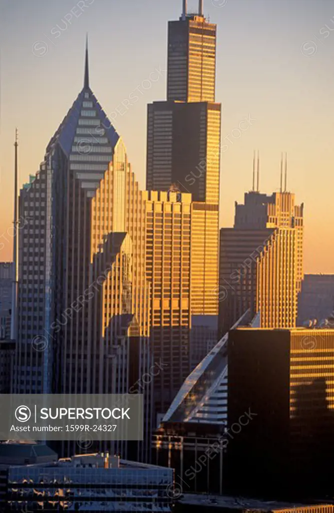 Skyscrapers at Sunrise, Chicago, Illinois
