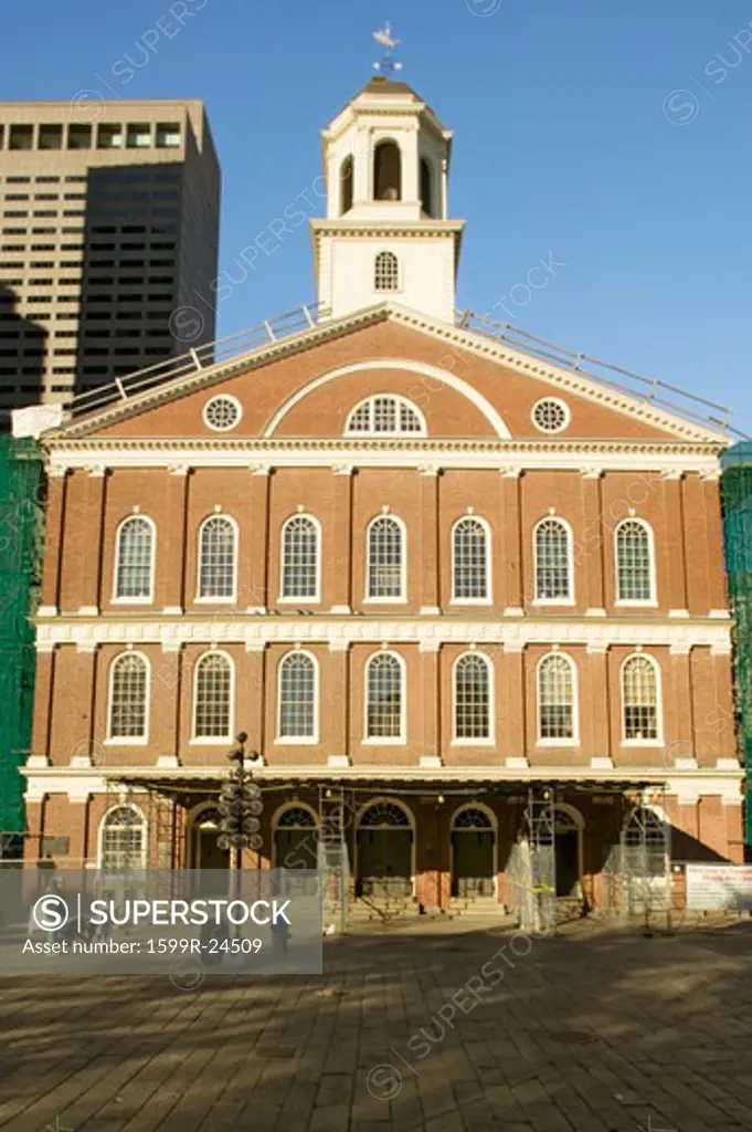 Historical Faneuil Hall from Revolutionary America in Boston, Massachusetts, New England