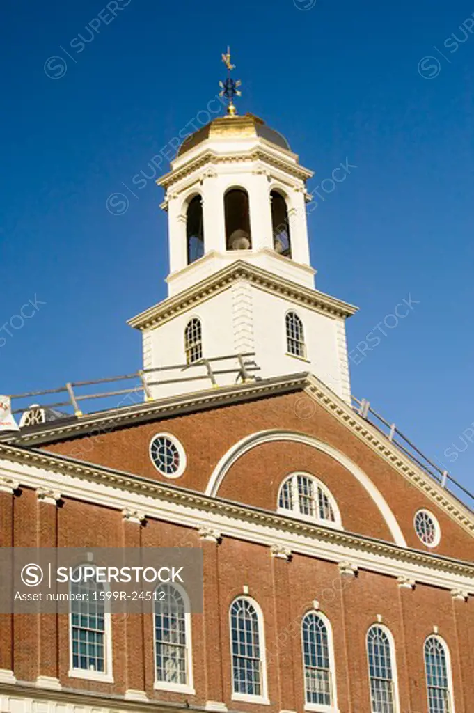 Historical Faneuil Hall from Revolutionary America in Boston, Massachusetts, New England