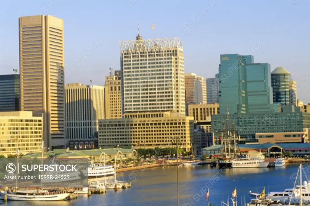 Skyline and Harbor of Baltimore, Maryland