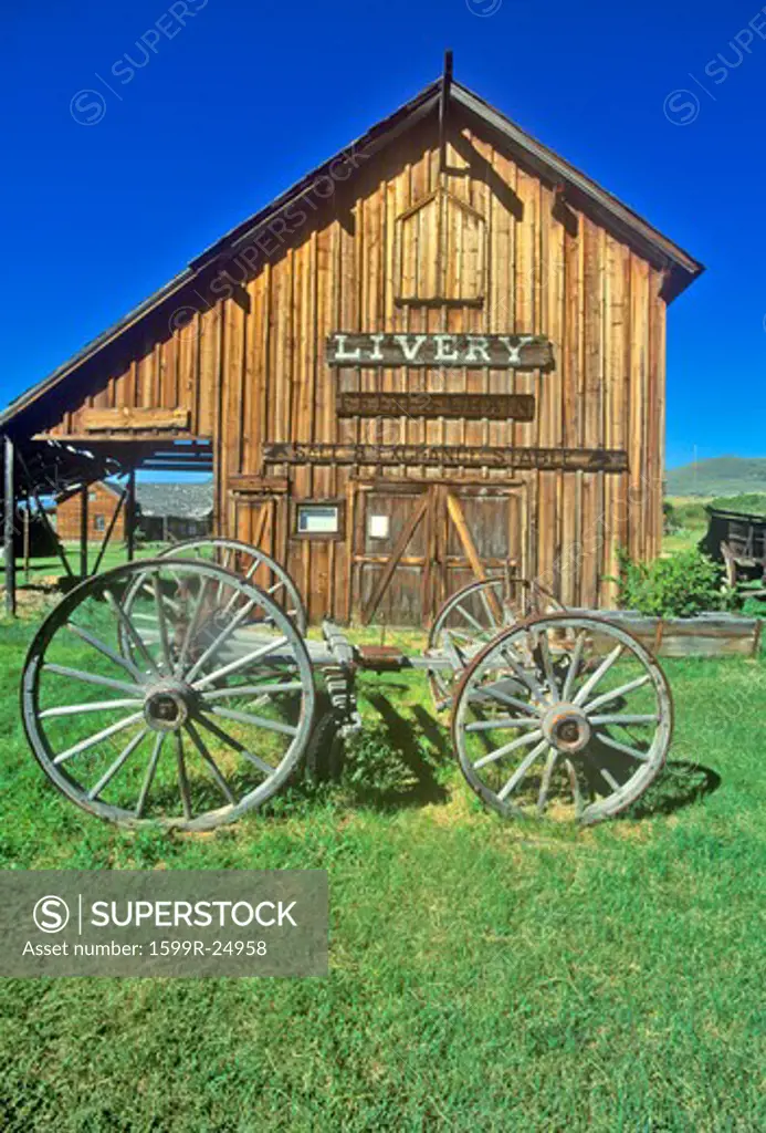 Livery barn in the Ghost Town near Virginia City, MT