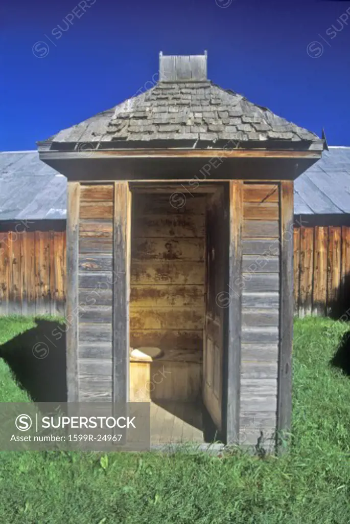 Old outhouse building in Ghost Town near Virginia City, MT