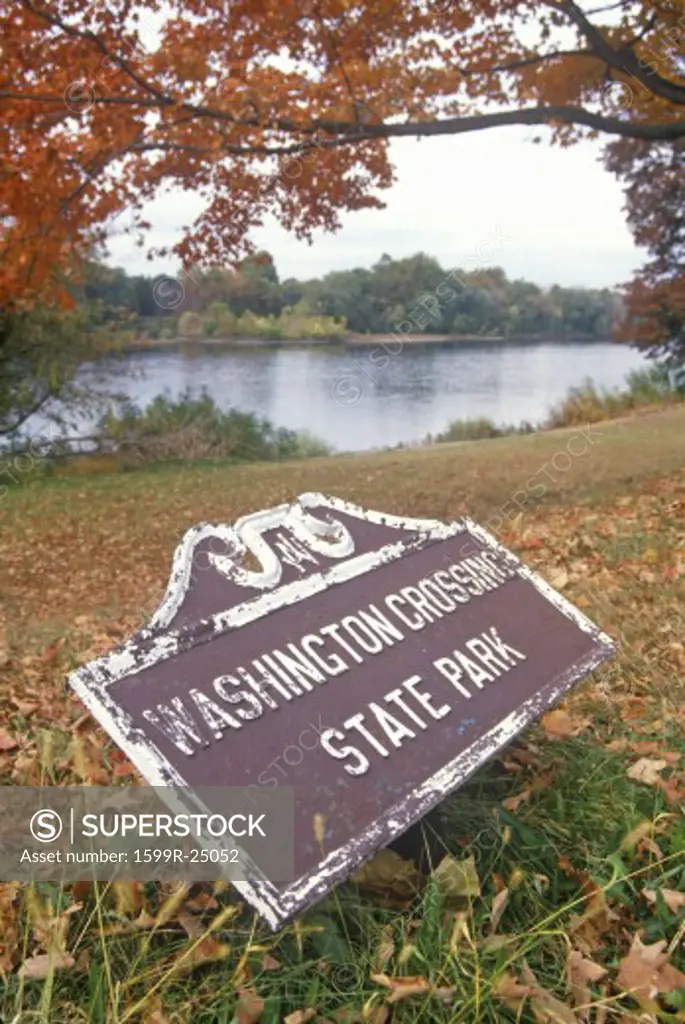 Entrance to Washington Crossing State Park, on Scenic route 29 in NJ