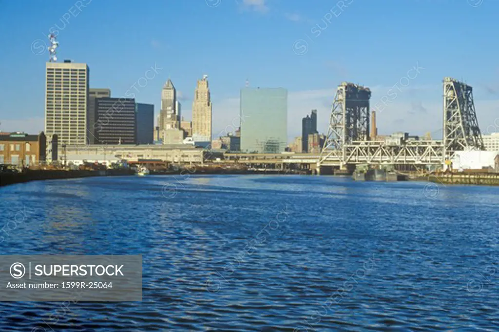 Newark, NJ skyline from the river