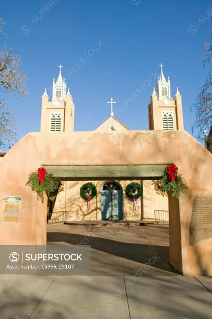 San Felipe de Neri Catholic Church is on the National and State registers of historic places, is located in the Old Town of Albuquerque, New Mexico and began services in 1793