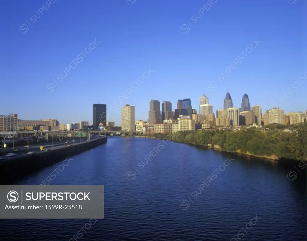 Skyline of Philadelphia from Schuylkill River, PA