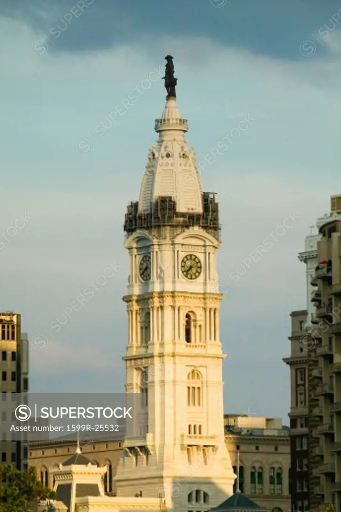 City Hall with Statue of William Penn on top, Philadelphia, Pennsylvania during Live 8 Concert